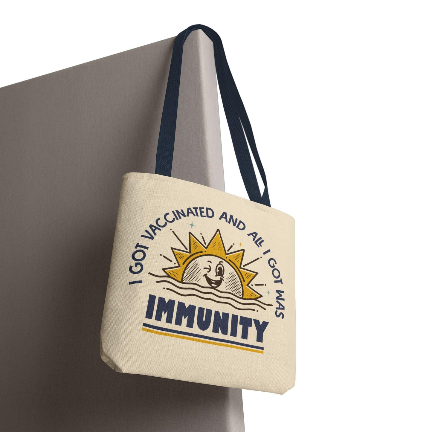 Funny Vaccination Immunity Tote Bag - Anti Trump, Anti RFK Jr, Science Is Real, Vaccine Gift, Pro Vaccination Bag