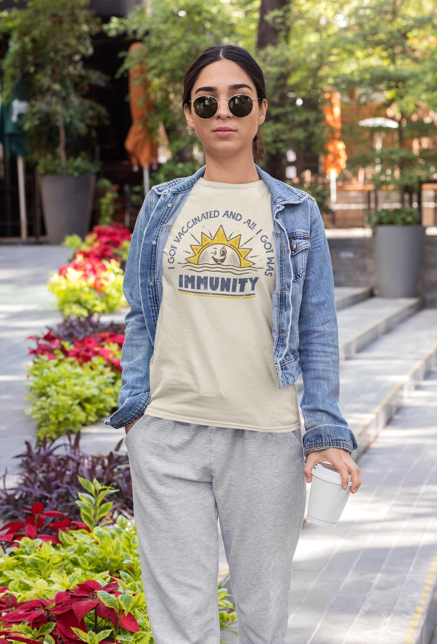 Funny Pro-Vaccine T-Shirt "I Got Vaccinated and All I Got Was Immunity"