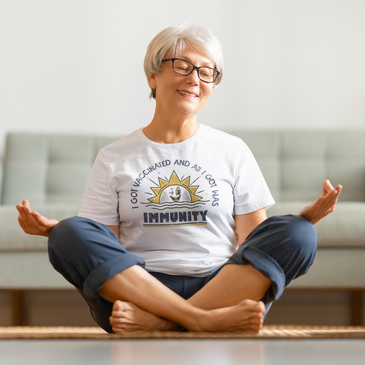 Funny Pro-Vaccine T-Shirt "I Got Vaccinated and All I Got Was Immunity"