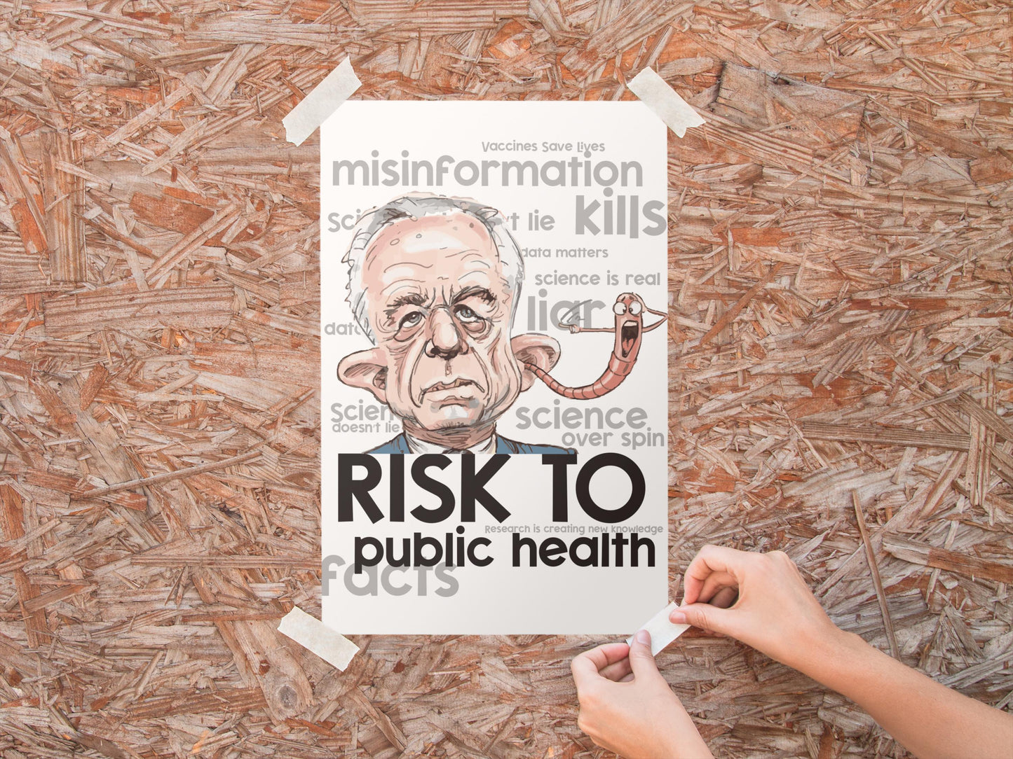 RFK Jr. Protest Poster, Risk to Public Health Print, Anti-Misinformation Science Poster, Pro Vaccine Protest Sign, Political Satire Poster