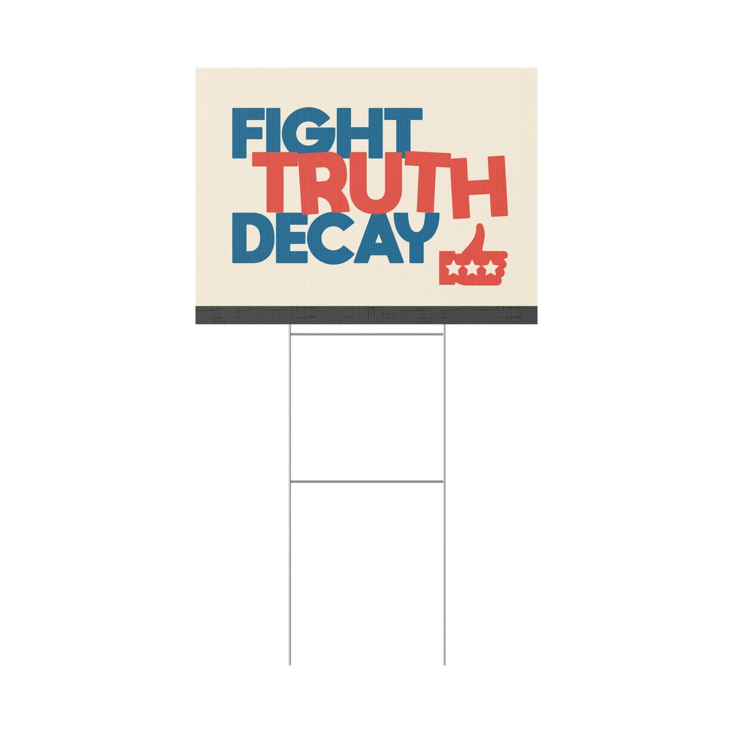 Fight Truth Decay Yard Sign, Anti Misinformation, Political Protest, Bold Typography Anti-Trump Resistance, Political Activist Sign