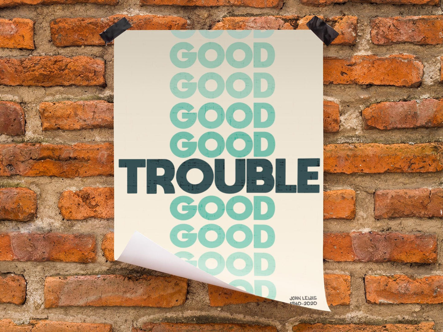 John Lewis “Good Trouble Lives On Poster, Civil Rights Quote Wall Art,Protest Poster, Black History Artwork July 17 Good Trouble Day