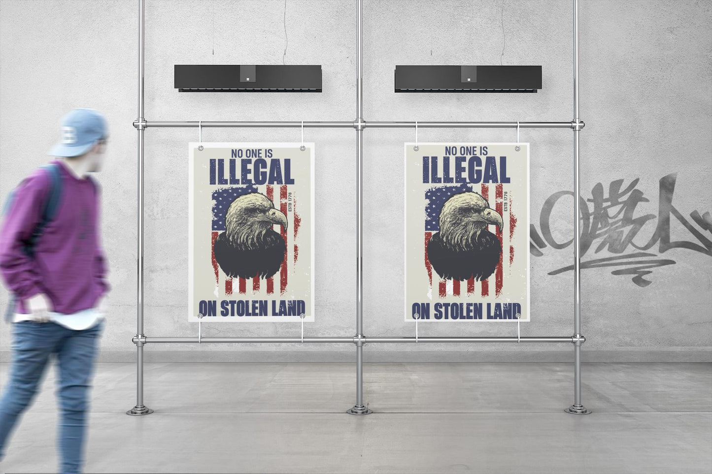 Stolen Land Foam Board Protest Sign, Anti-Trump Resistance, Resist, Political Activist Poster, Protest Poster