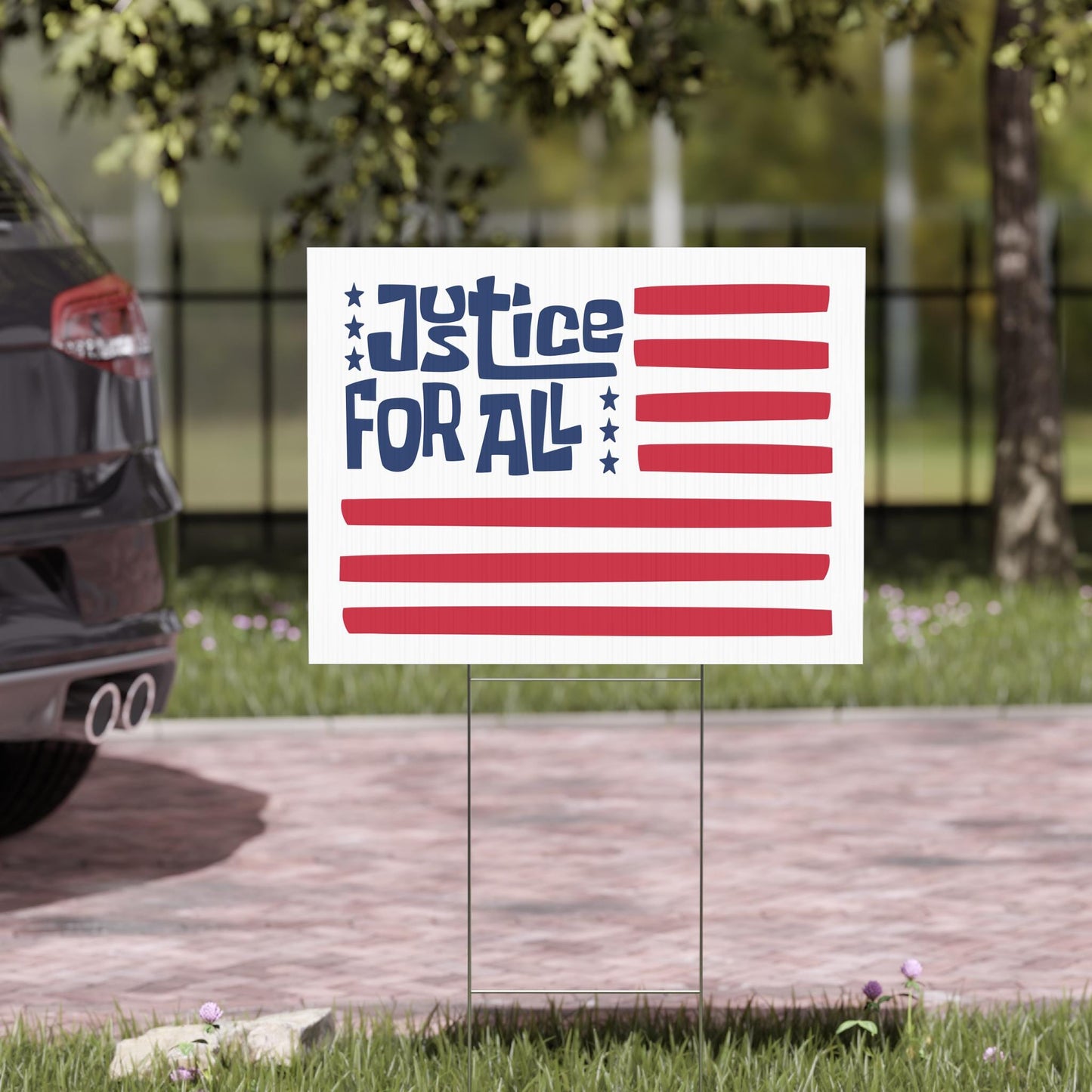 Justice for All Protest Durable Plastic Yard Sign