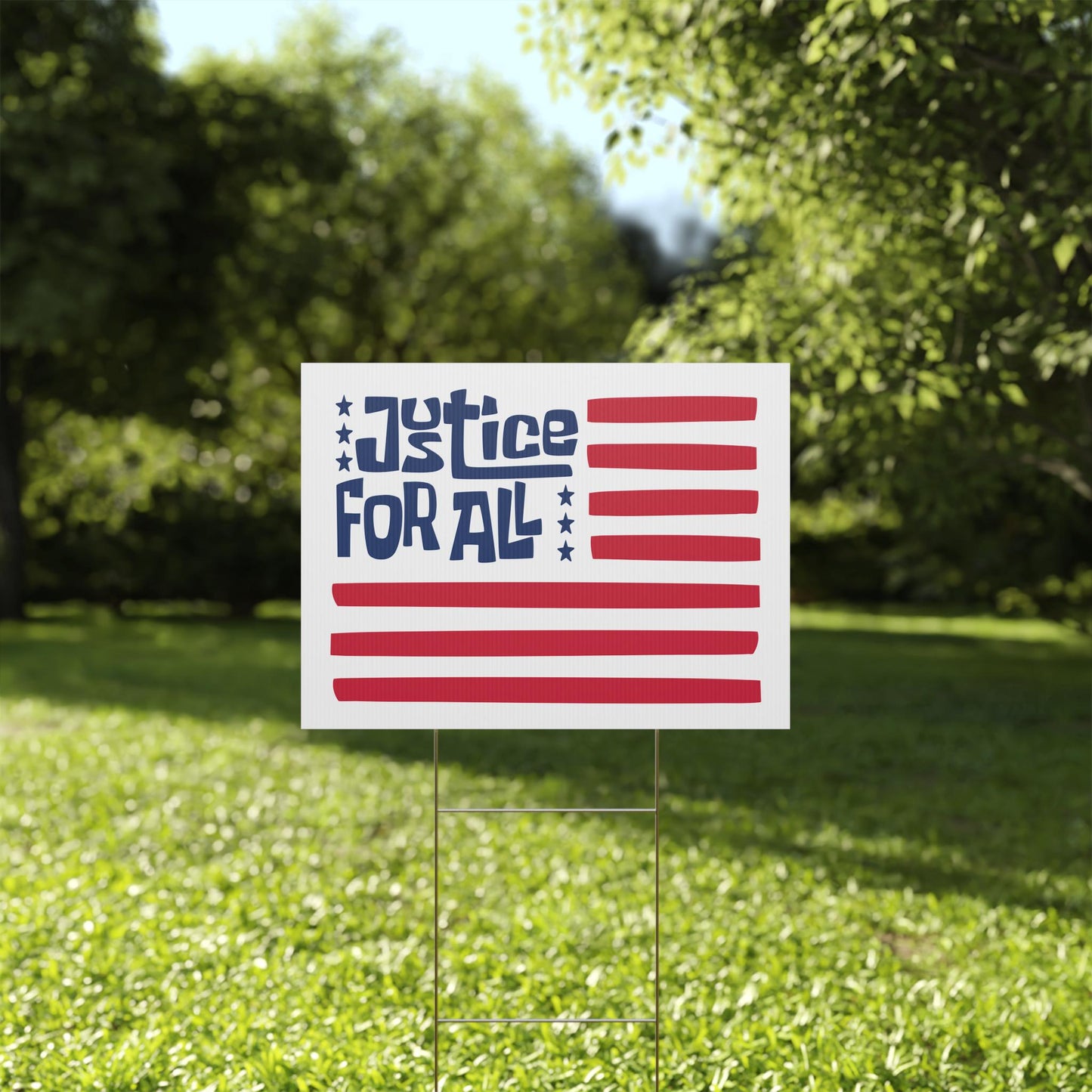 Justice for All Protest Durable Plastic Yard Sign