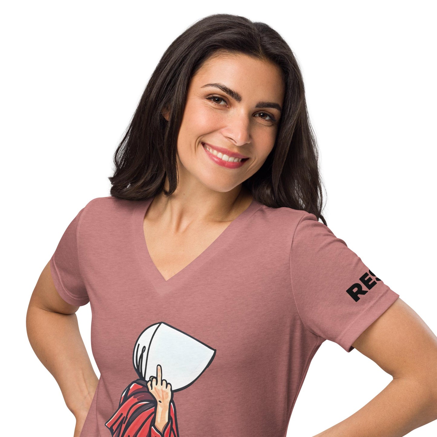 Womens relaxed v-neck 8647 Handmaid Protest Shirt