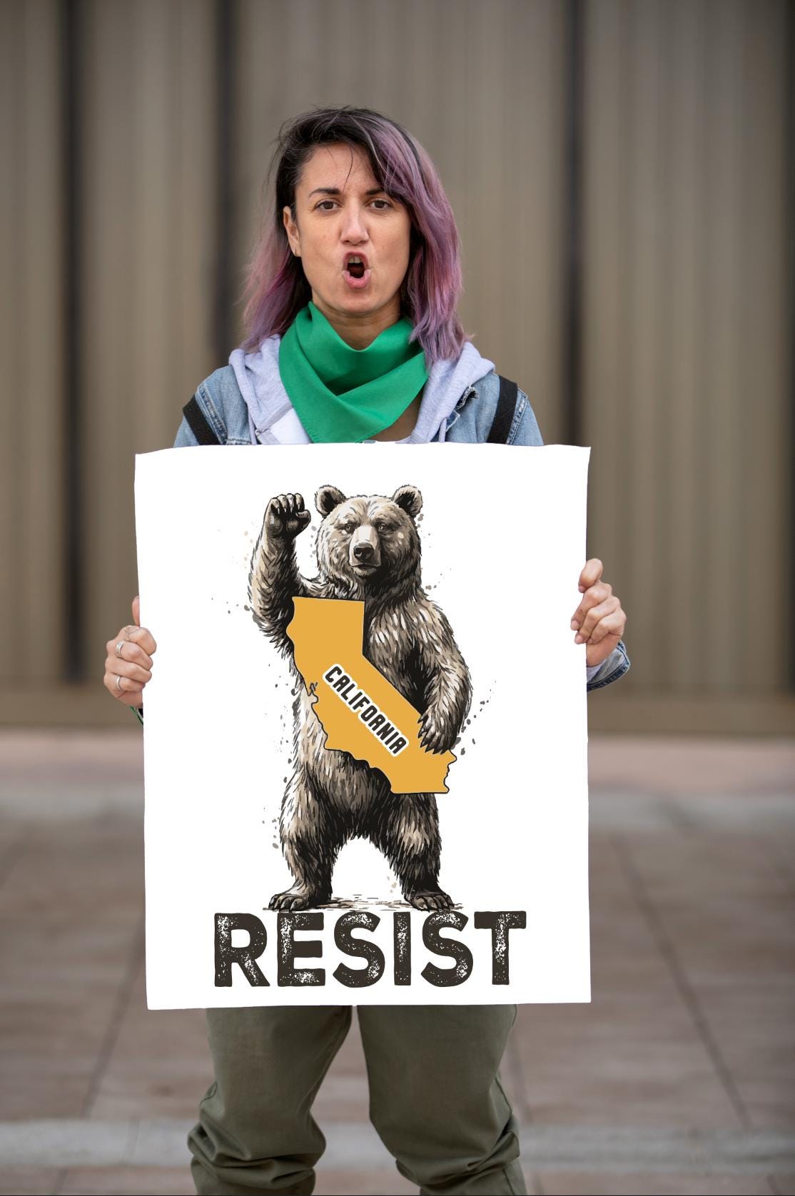 CALIFORNIA RESIST Poster Protest Art for Defenders of Liberty | Anti-ICE | Anti-Trump | Civil Rights Movement Decor