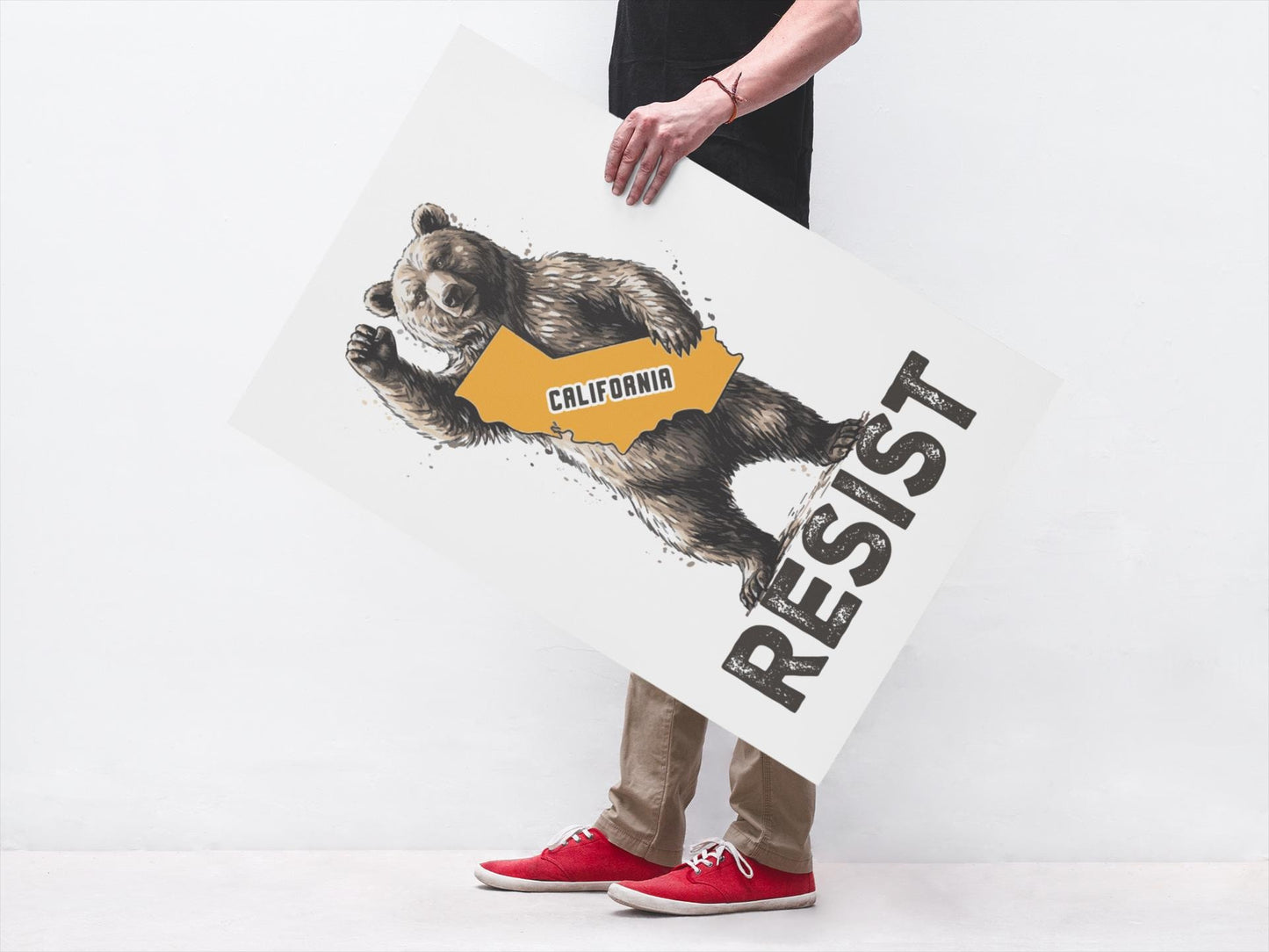 CALIFORNIA RESIST Poster Protest Art for Defenders of Liberty | Anti-ICE | Anti-Trump | Civil Rights Movement Decor