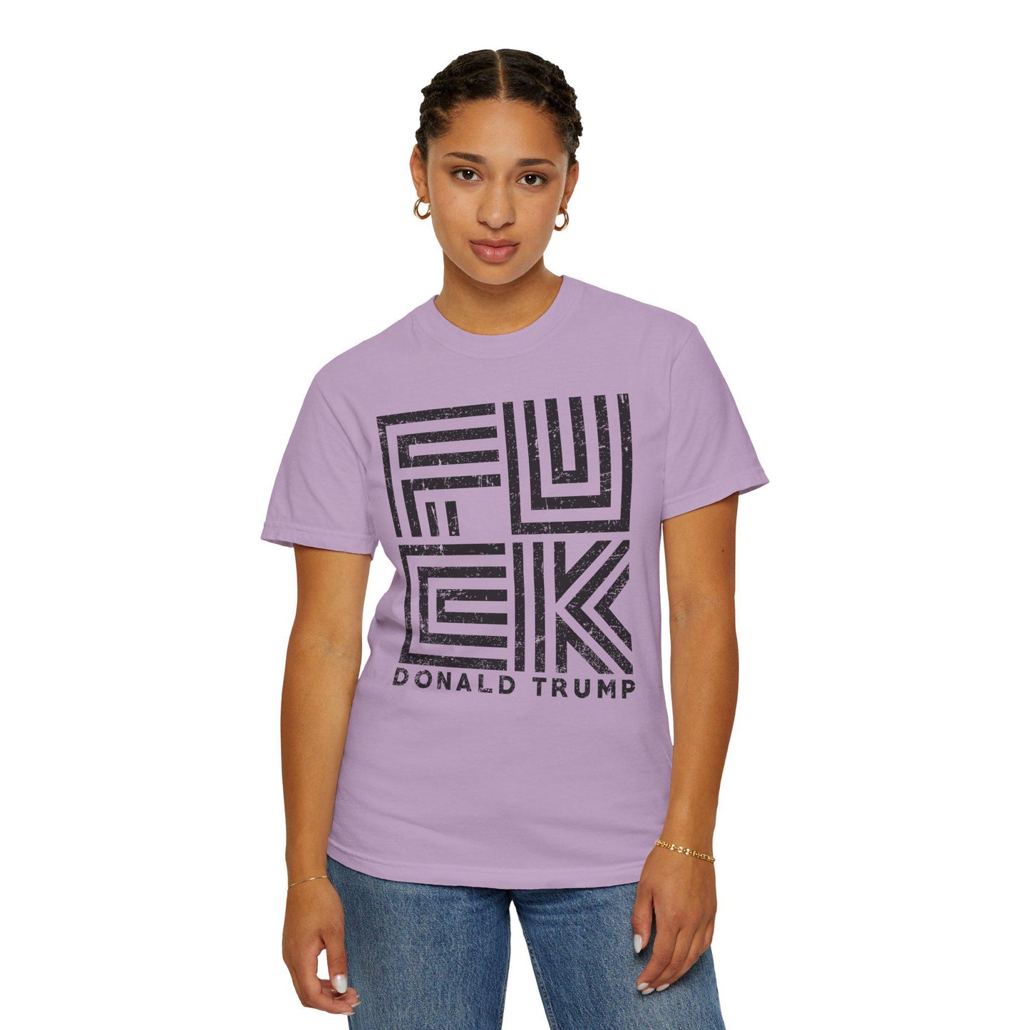 Fuck Trump Line Art Shirt Graphic Tee