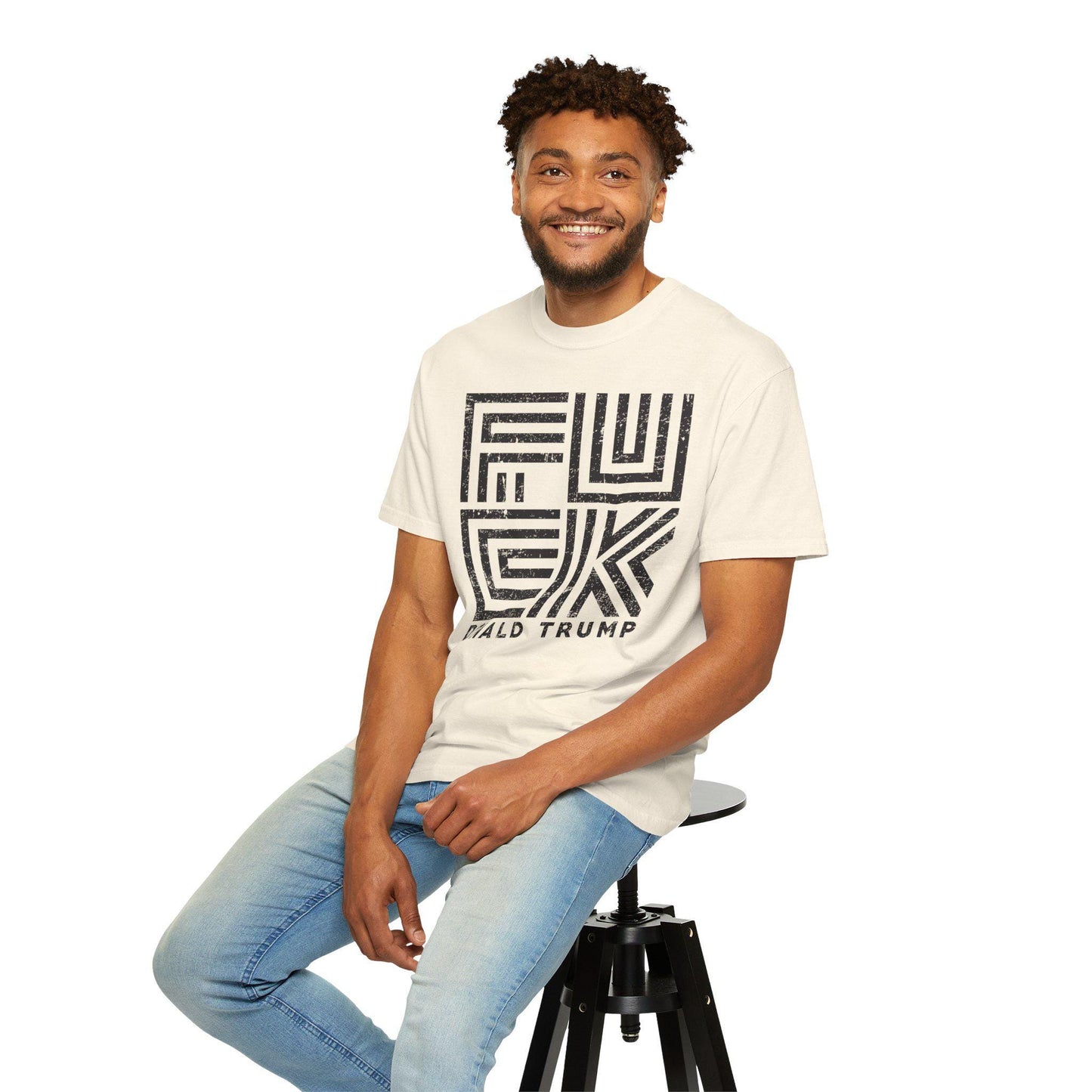 Fuck Trump Line Art Shirt Graphic Tee