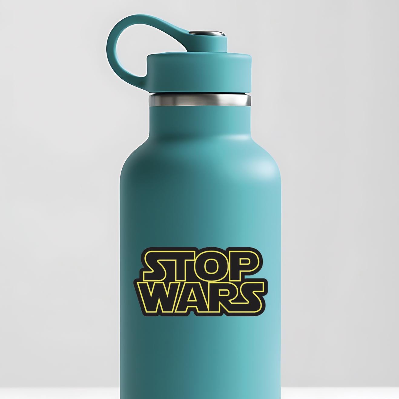 STOP WARS Sticker - Star Wars Font Anti-War Decal - Political Protest Vinyl Sticker - Peace Activist Gift - Laptop, Water Bottle, Car