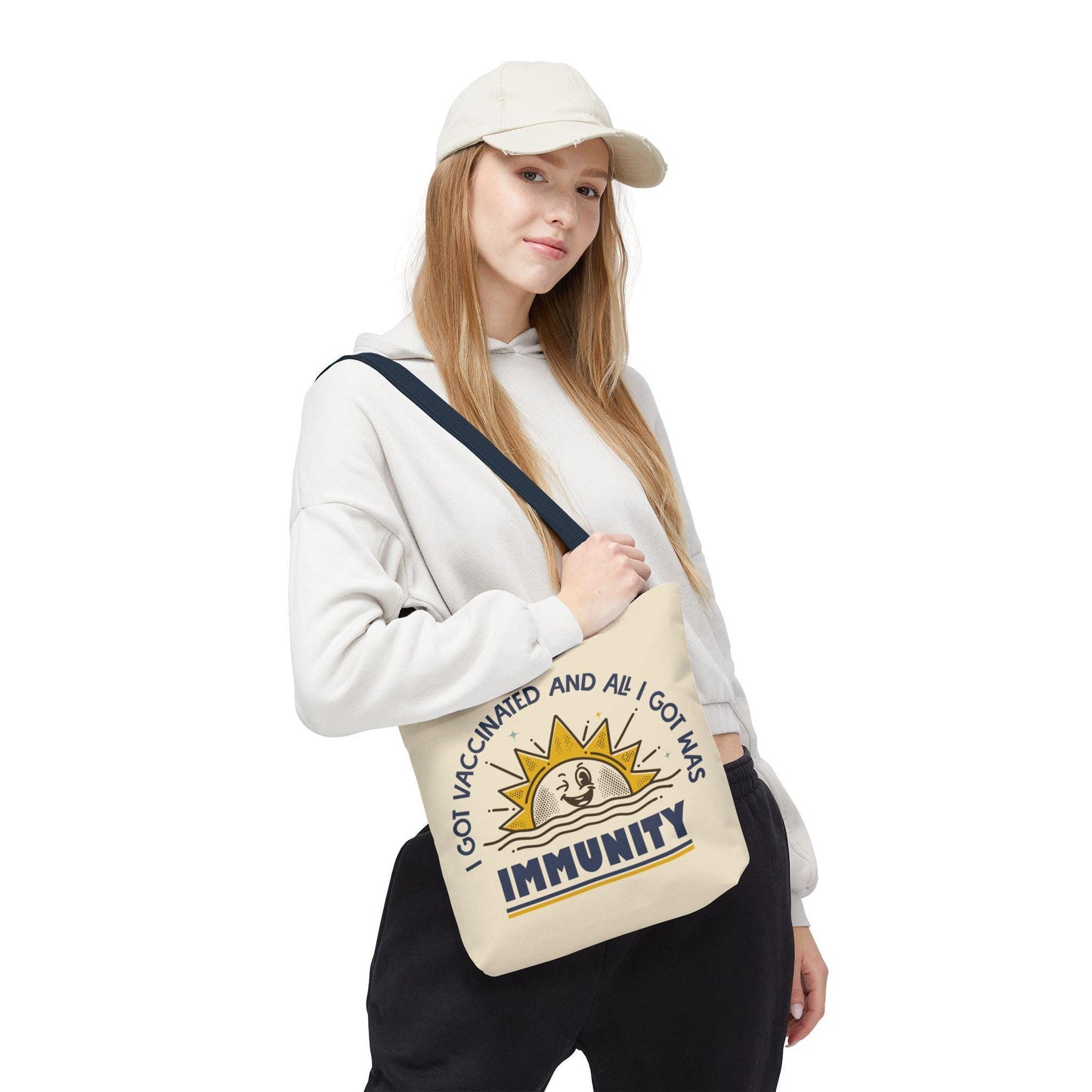 Funny Vaccination Immunity Tote Bag - Anti Trump, Anti RFK Jr, Science Is Real, Vaccine Gift, Pro Vaccination Bag