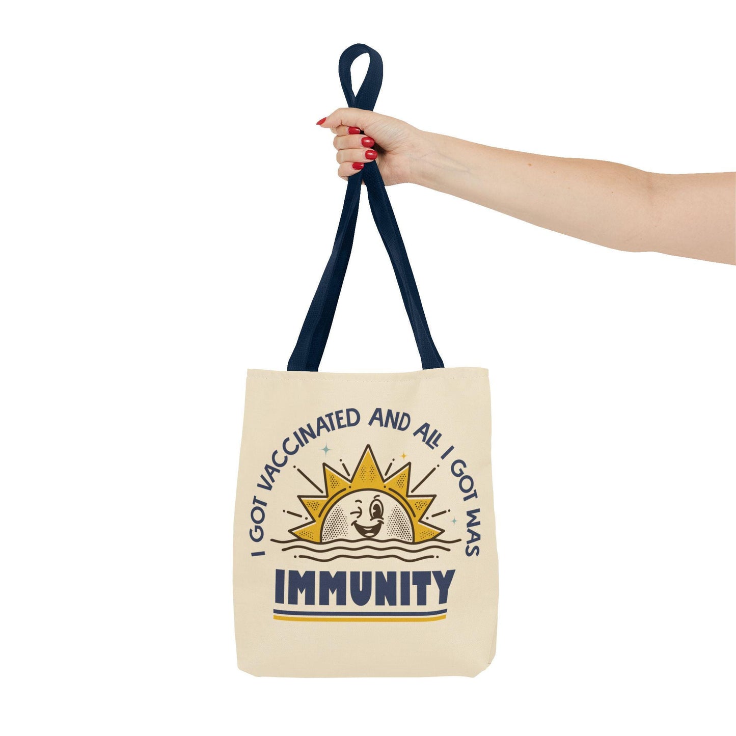 Funny Vaccination Immunity Tote Bag - Anti Trump, Anti RFK Jr, Science Is Real, Vaccine Gift, Pro Vaccination Bag