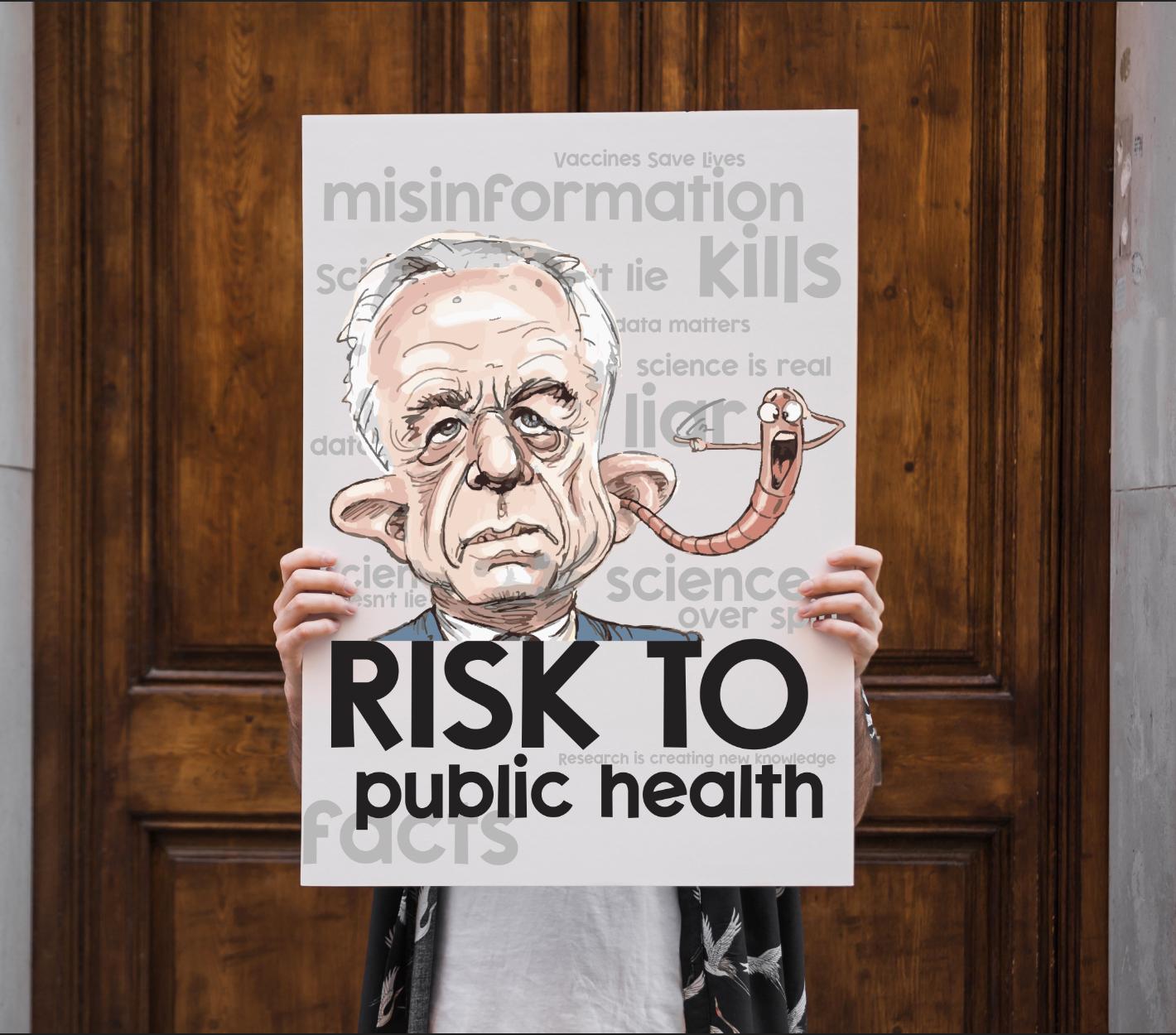 RFK Jr. Protest Poster, Risk to Public Health Print, Anti-Misinformation Science Poster, Pro Vaccine Protest Sign, Political Satire Poster