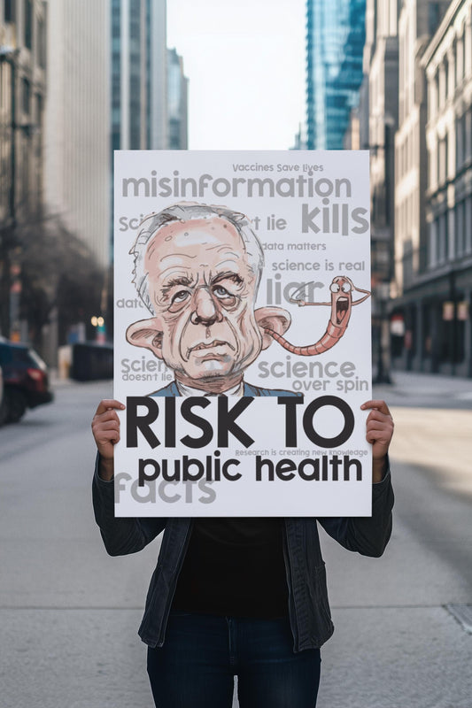 RFK Jr. Protest Poster, Risk to Public Health Print, Anti-Misinformation Science Poster, Pro Vaccine Protest Sign, Political Satire Poster