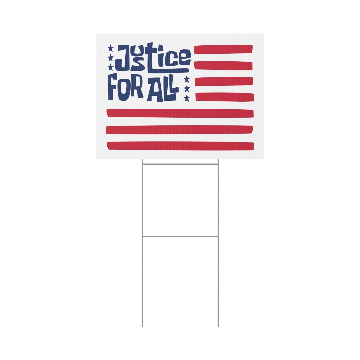Justice for All Protest Durable Plastic Yard Sign
