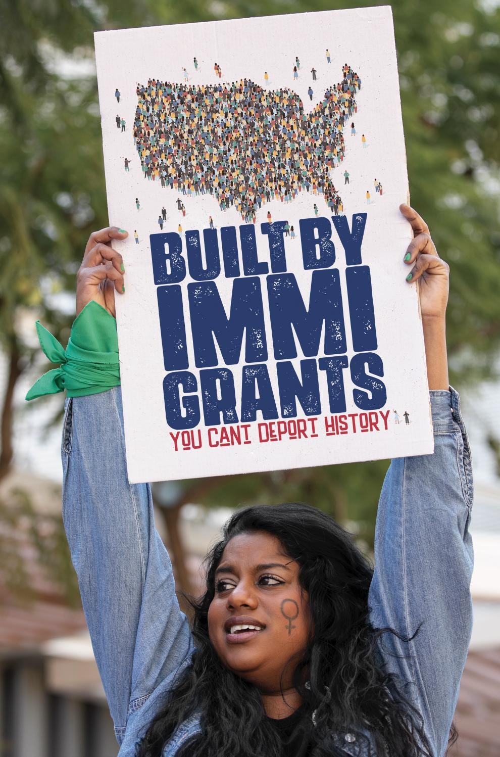 Built by Immigrants Protest Poster You Cant Deport History | Pro Immigration Wall Art | Activist Sign for Marches, Offices, or Home