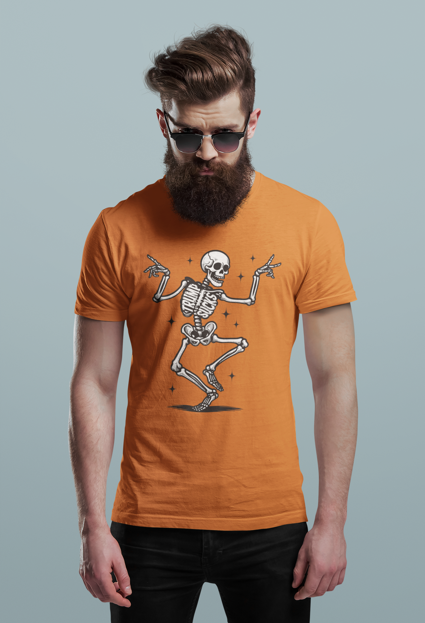 Spooky Trump Sucks Skeleton Halloween Unisex T-Shirt