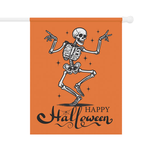 Subtle Trump Sucks Halloween Skeleton Garden Flag