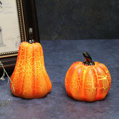 Halloween Pumpkin Lantern – LED Candle Lamp, Resin Luminous Pumpkin Decoration for Indoor & Outdoor Halloween Decor