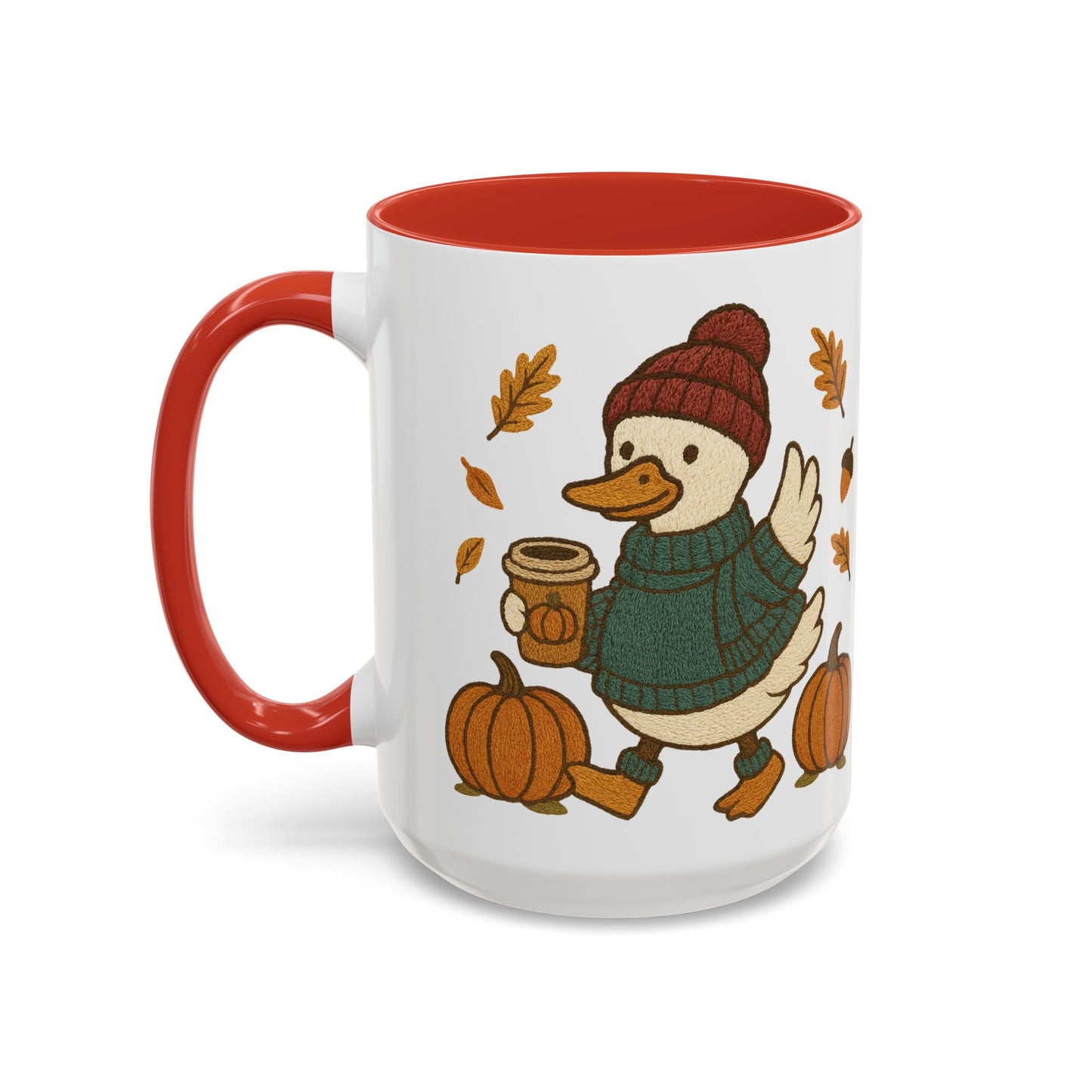 Cozy Fall Duck Mug — Autumn Coffee Cup (11oz / 15oz)