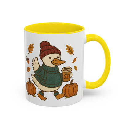 Cozy Fall Duck Mug — Autumn Coffee Cup (11oz / 15oz)