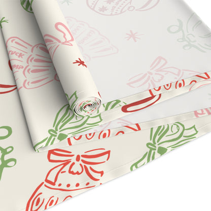 Festive Freedom Table Runner, A Playfully Rebellious Holiday Statement, Subtle Anti Trump Table Runner, Cotton Polyester