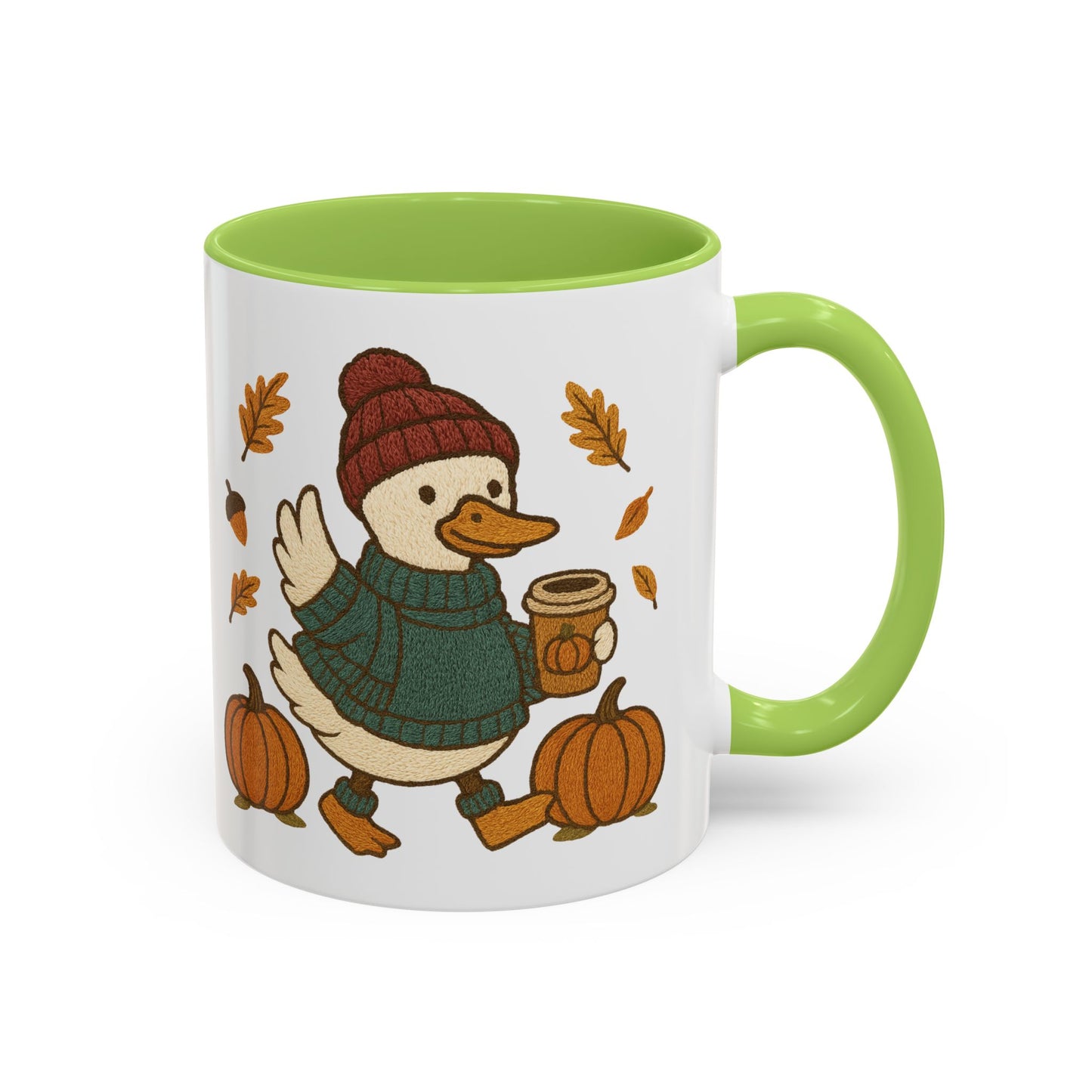Cozy Fall Duck Mug — Autumn Coffee Cup (11oz / 15oz)