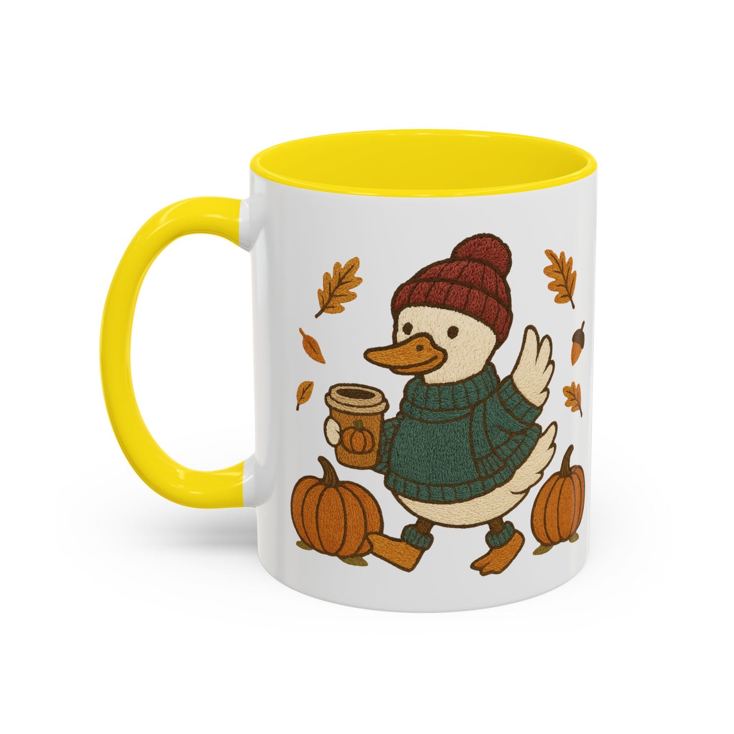 Cozy Fall Duck Mug — Autumn Coffee Cup (11oz / 15oz)