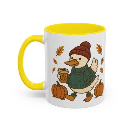 Cozy Fall Duck Mug — Autumn Coffee Cup (11oz / 15oz)