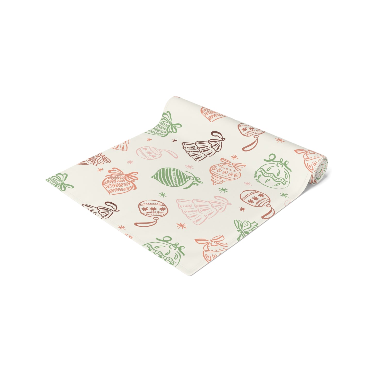 Festive Freedom Table Runner, A Playfully Rebellious Holiday Statement, Subtle Anti Trump Table Runner, Cotton Polyester