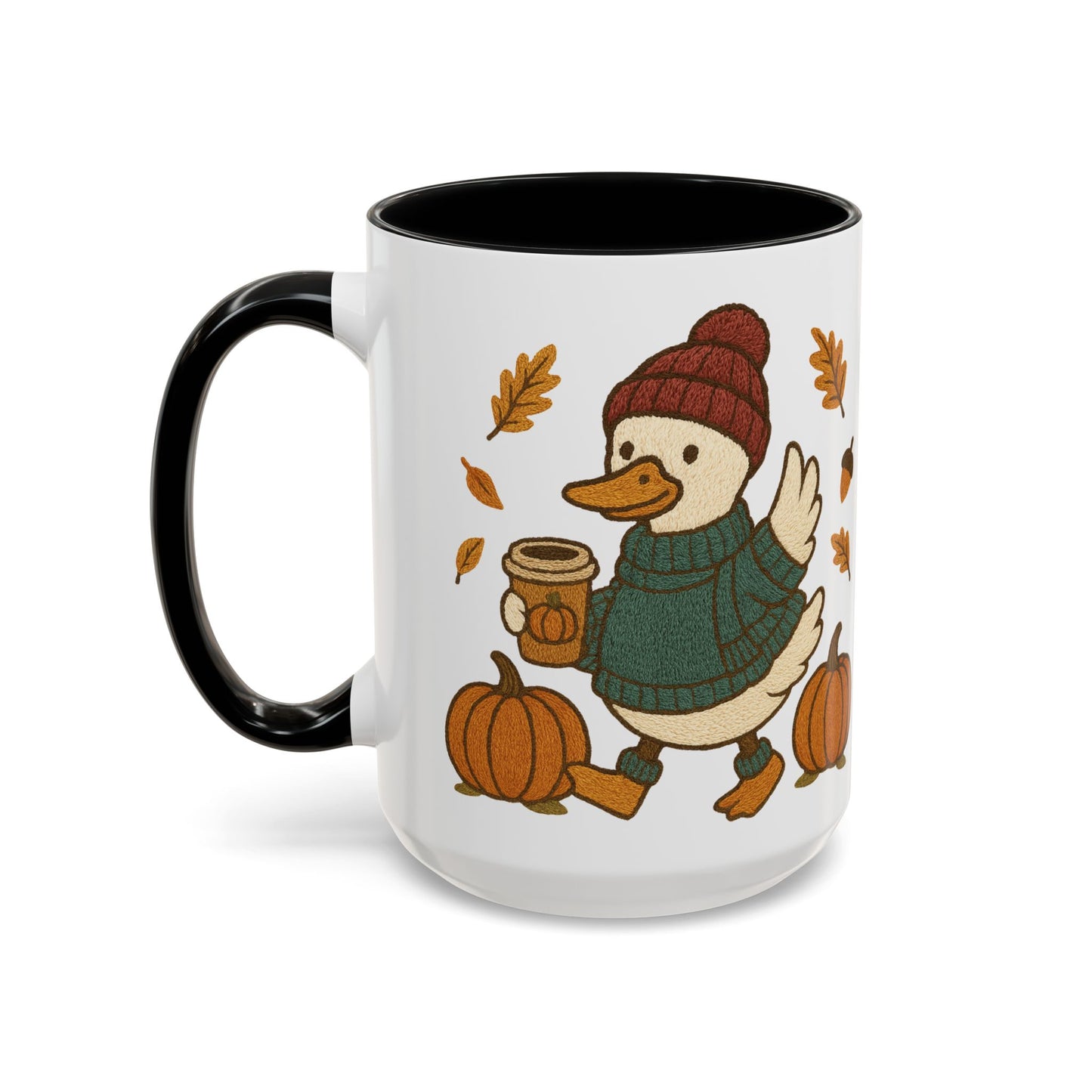 Cozy Fall Duck Mug — Autumn Coffee Cup (11oz / 15oz)