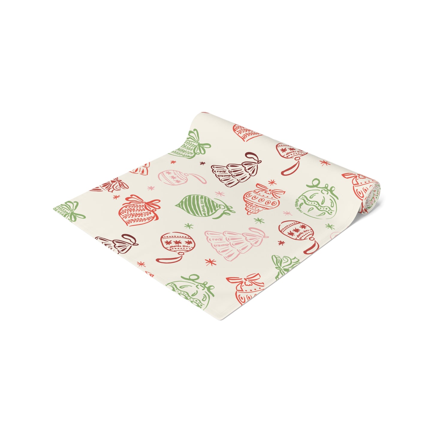 Festive Freedom Table Runner, A Playfully Rebellious Holiday Statement, Subtle Anti Trump Table Runner, Cotton Polyester