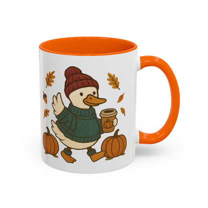 Cozy Fall Duck Mug — Autumn Coffee Cup (11oz / 15oz)