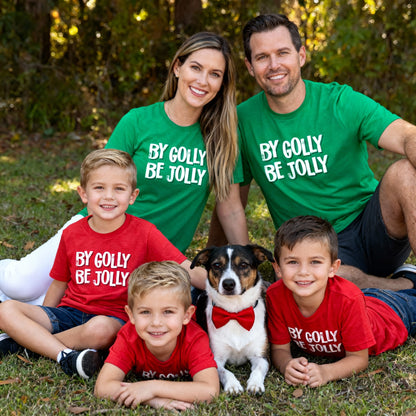 Festive Holiday Tee | By Golly Be Jolly, Unisex Christmas Shirt, Casual Holiday Wear, Matching Christmas Tshirts
