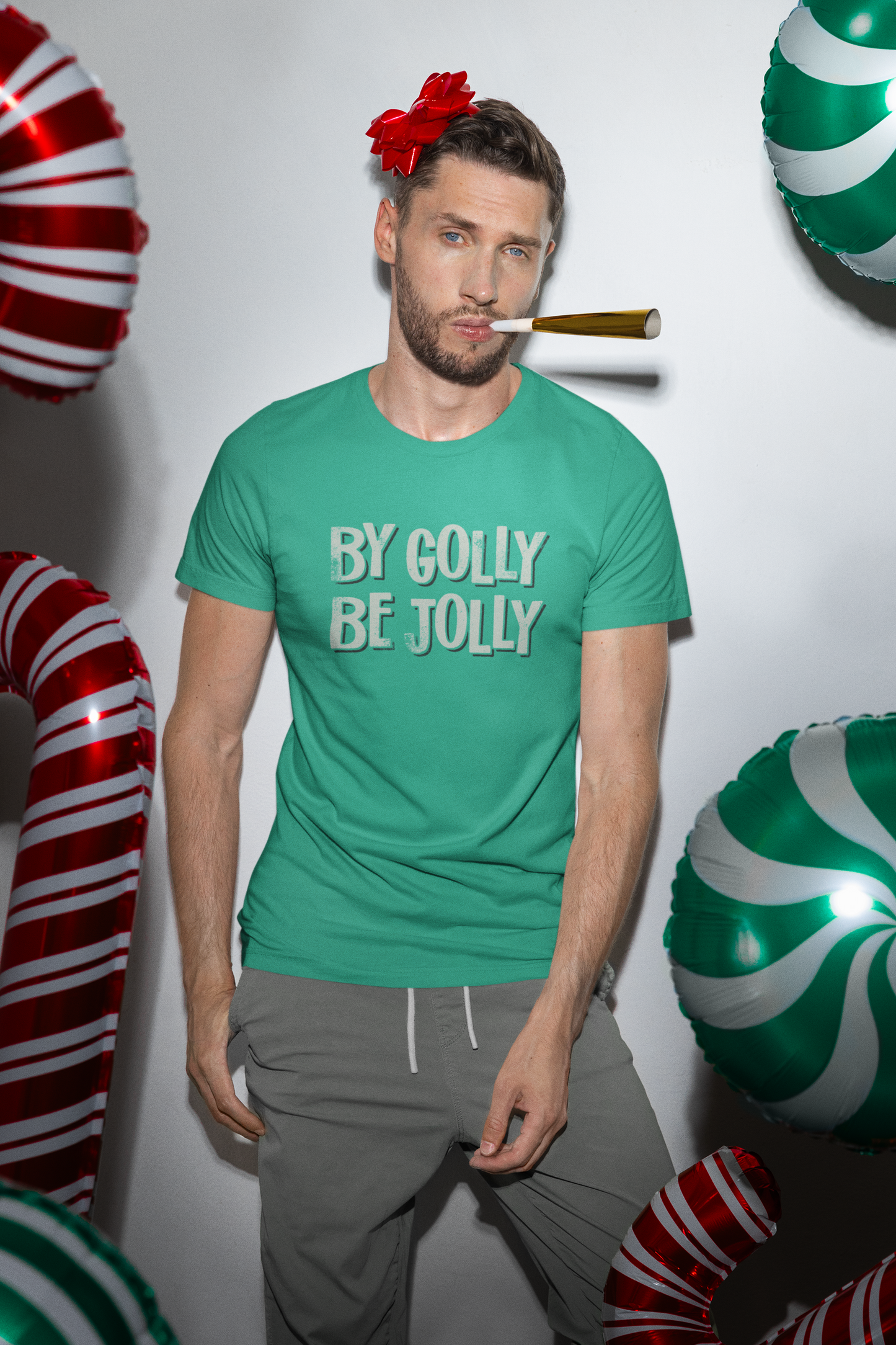 Festive Holiday Tee | By Golly Be Jolly, Unisex Christmas Shirt, Casual Holiday Wear, Matching Christmas Tshirts