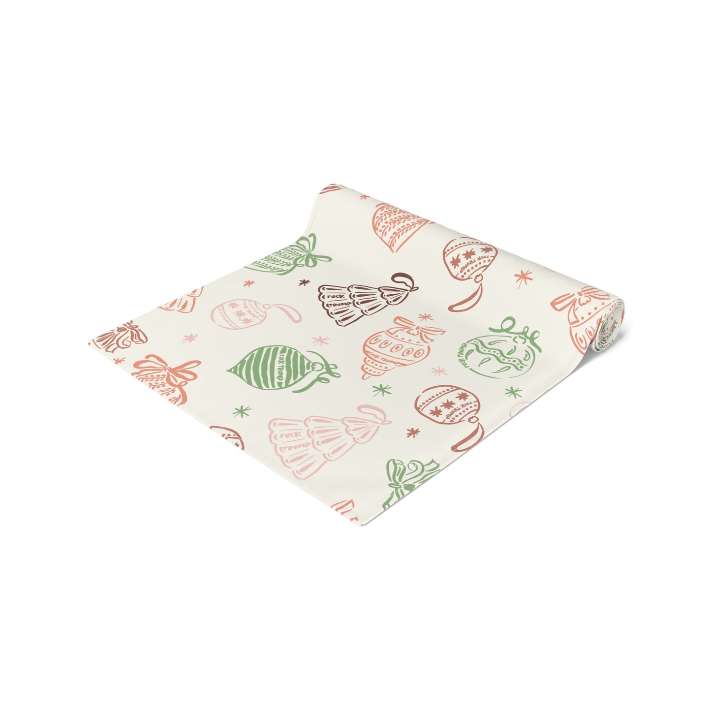 Festive Freedom Table Runner, A Playfully Rebellious Holiday Statement, Subtle Anti Trump Table Runner, Cotton Polyester