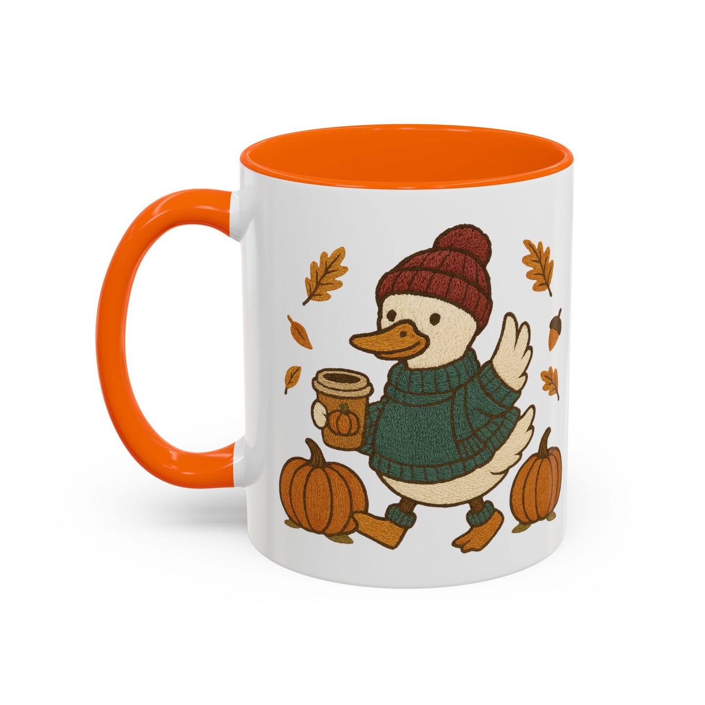 Cozy Fall Duck Mug — Autumn Coffee Cup (11oz / 15oz)