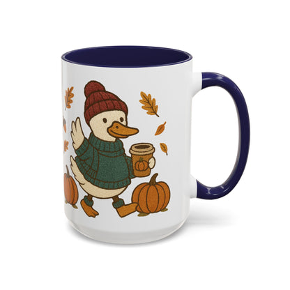 Cozy Fall Duck Mug — Autumn Coffee Cup (11oz / 15oz)