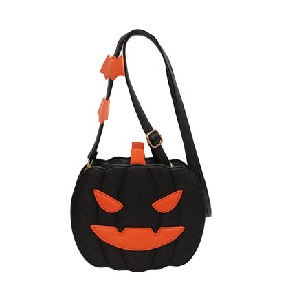 Funny Pumpkin Halloween Crossbody Bag – Cute Cartoon Bat Shoulder Bag for Women, Personalized Spooky Purse