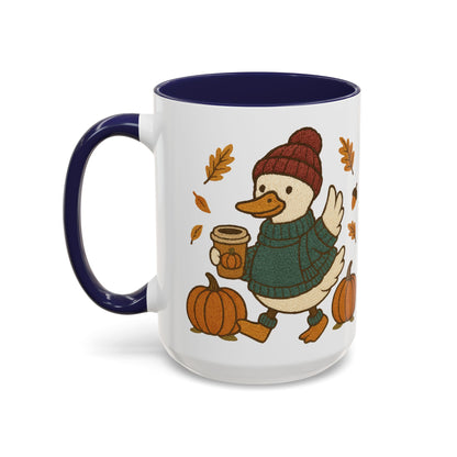Cozy Fall Duck Mug — Autumn Coffee Cup (11oz / 15oz)