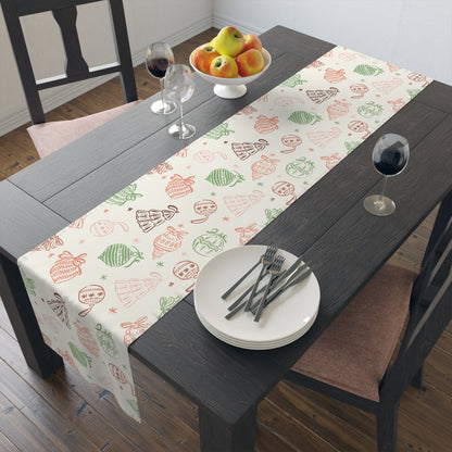 Festive Freedom Table Runner, A Playfully Rebellious Holiday Statement, Subtle Anti Trump Table Runner, Cotton Polyester