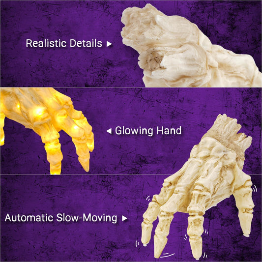 Halloween Electric Crawling Zombie Hand – Luminous Decoration with Scary Sound & Motion