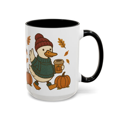 Cozy Fall Duck Mug — Autumn Coffee Cup (11oz / 15oz)
