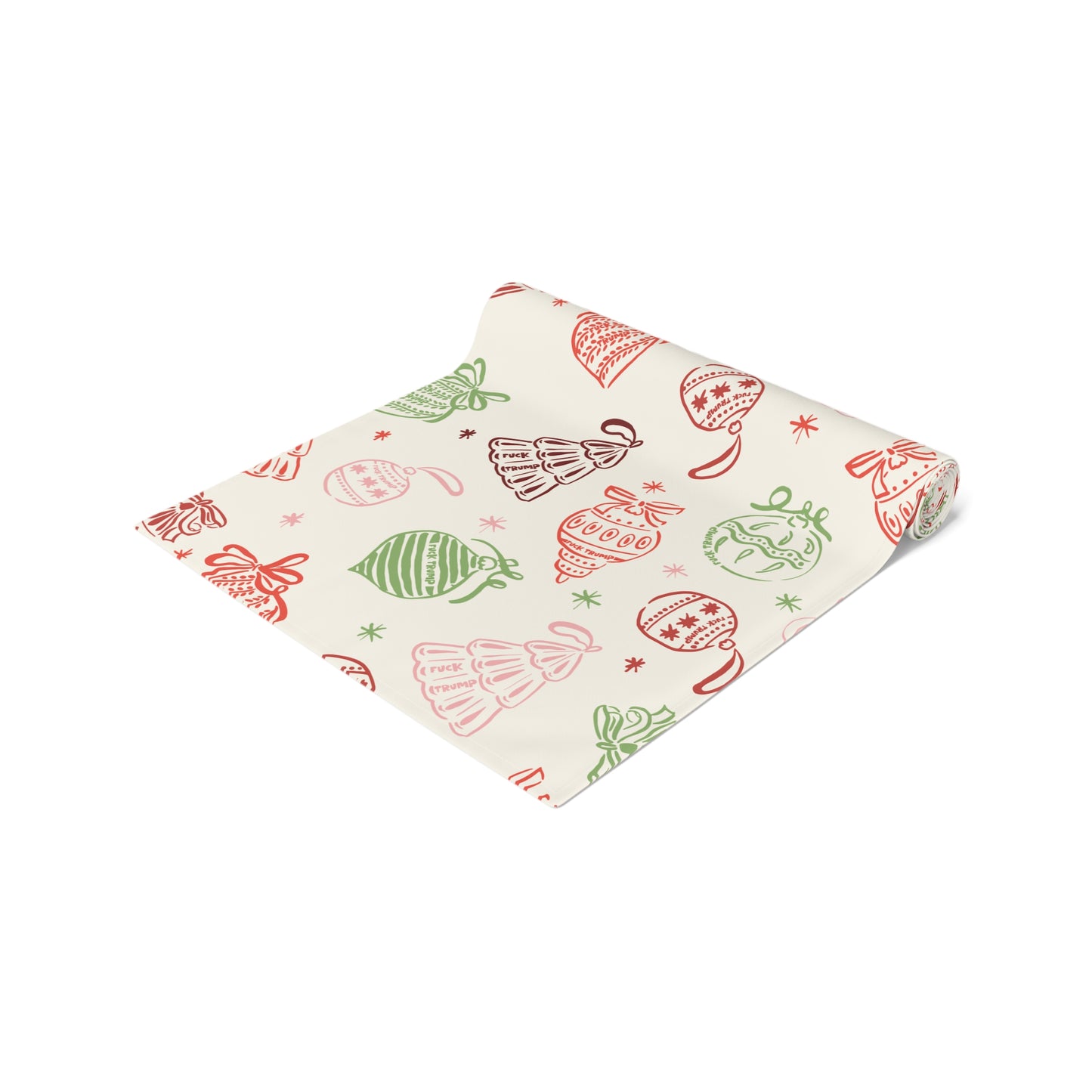 Festive Freedom Table Runner, A Playfully Rebellious Holiday Statement, Subtle Anti Trump Table Runner, Cotton Polyester