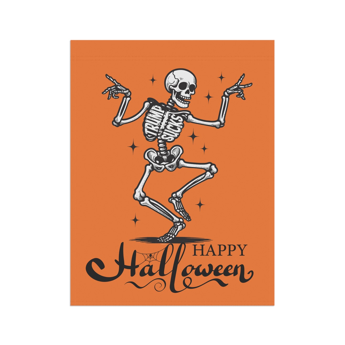 Subtle Trump Sucks Halloween Skeleton Garden Flag