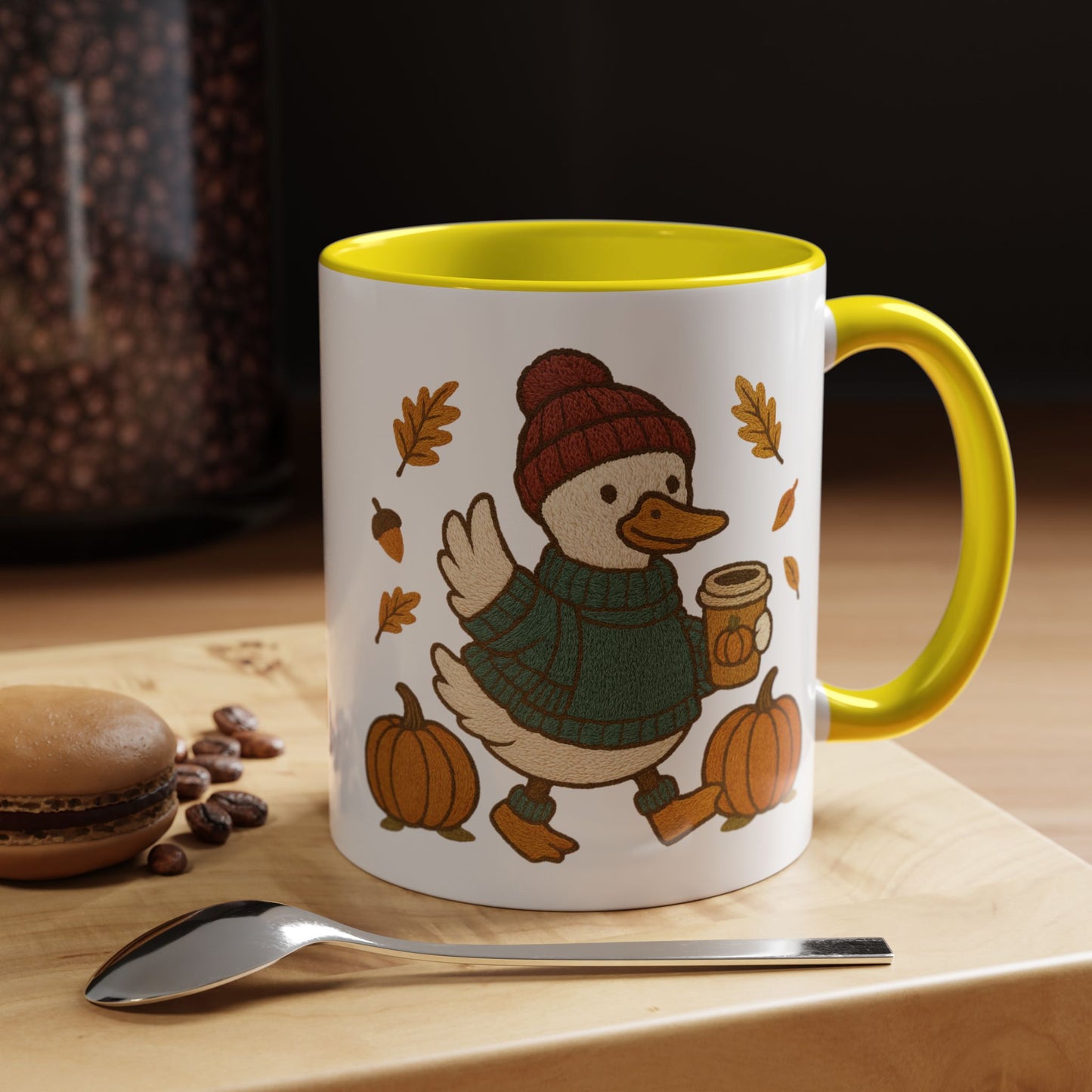 Cozy Fall Duck Mug — Autumn Coffee Cup (11oz / 15oz)