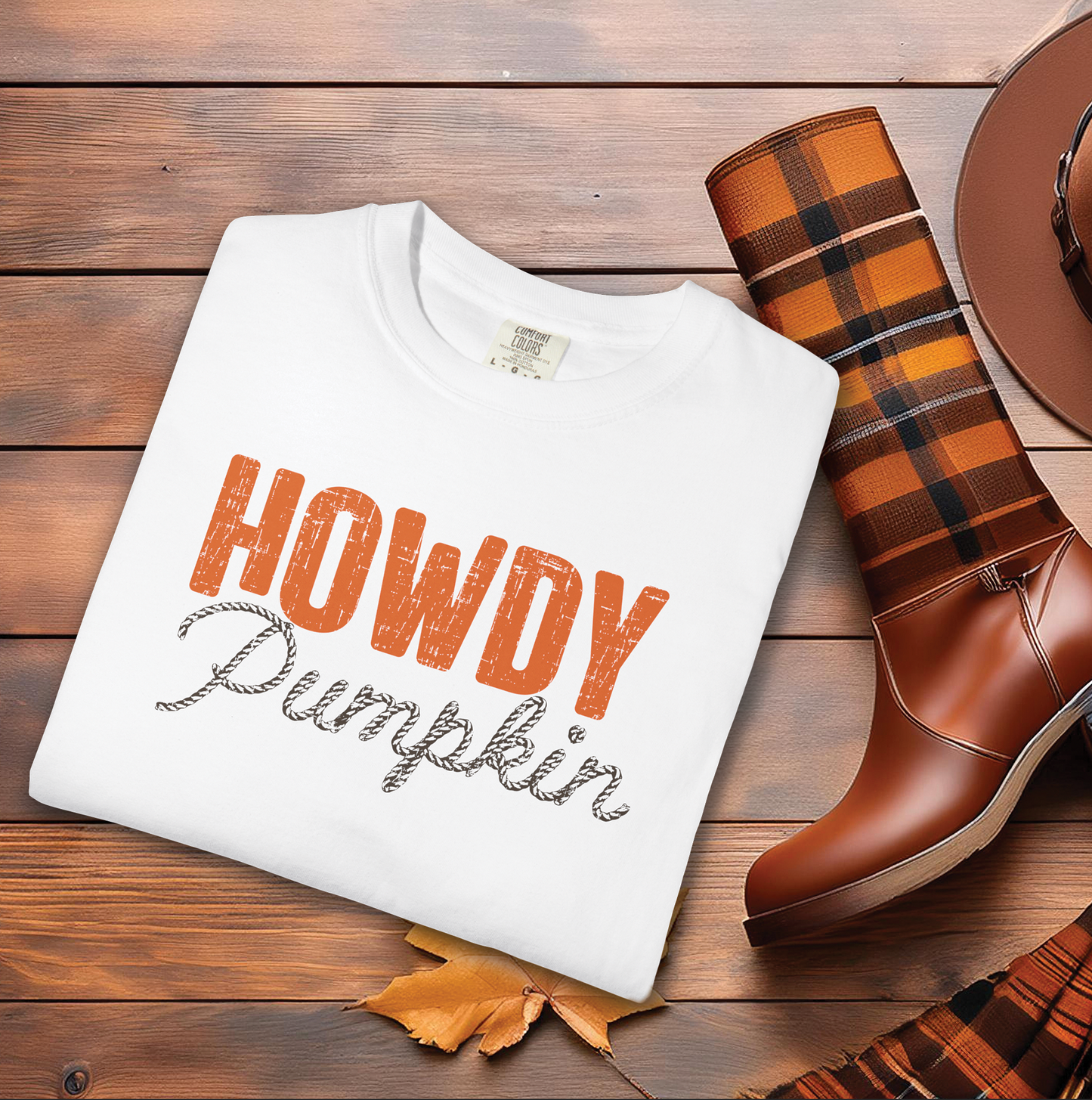 Howdy Pumpkin Shirt, Fall Graphic Tee, Rope Font Pumpkin Shirt, Country Western Autumn Shirt, Cute Southern Fall T-Shirt