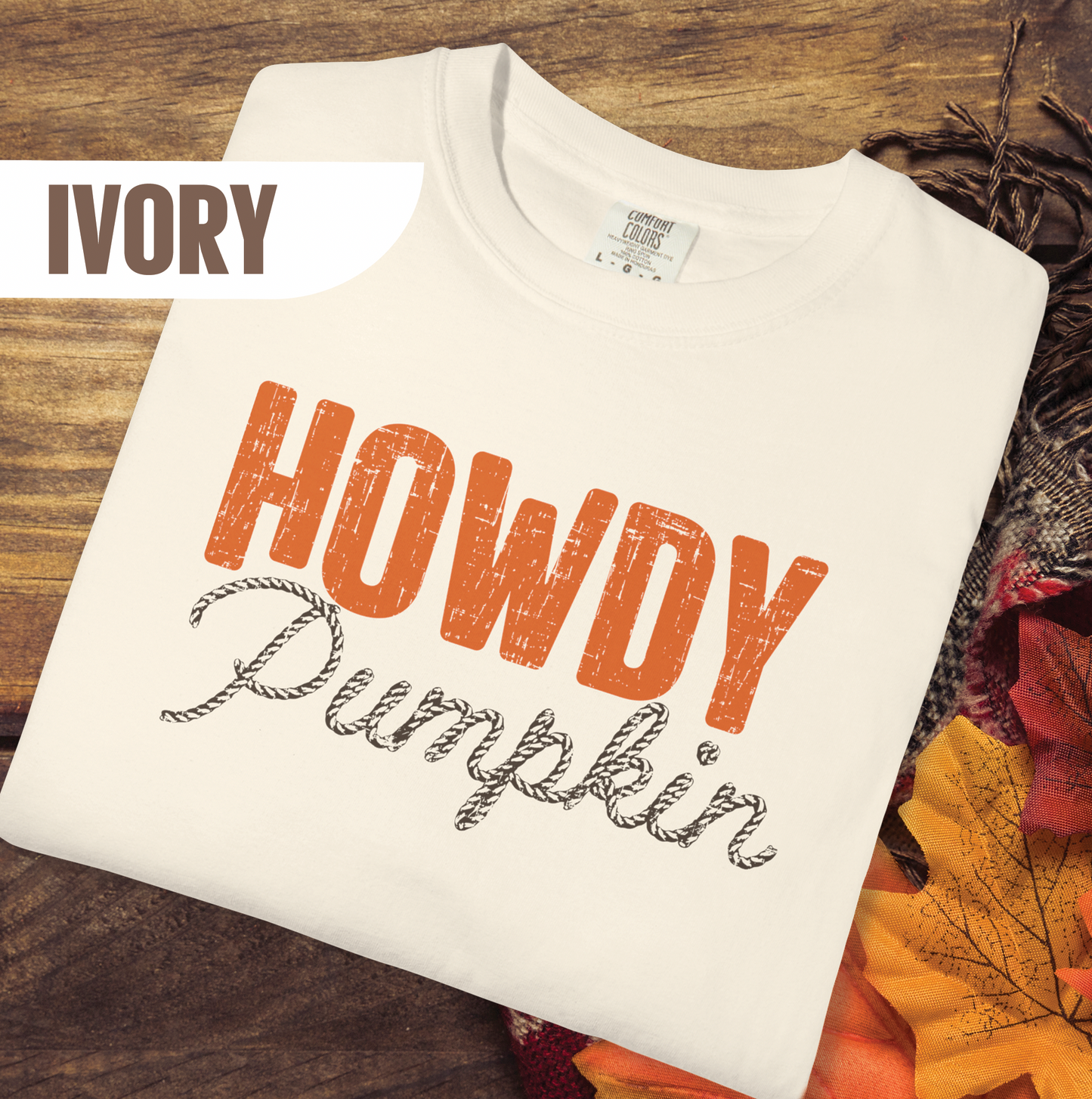 Howdy Pumpkin Shirt, Fall Graphic Tee, Rope Font Pumpkin Shirt, Country Western Autumn Shirt, Cute Southern Fall T-Shirt
