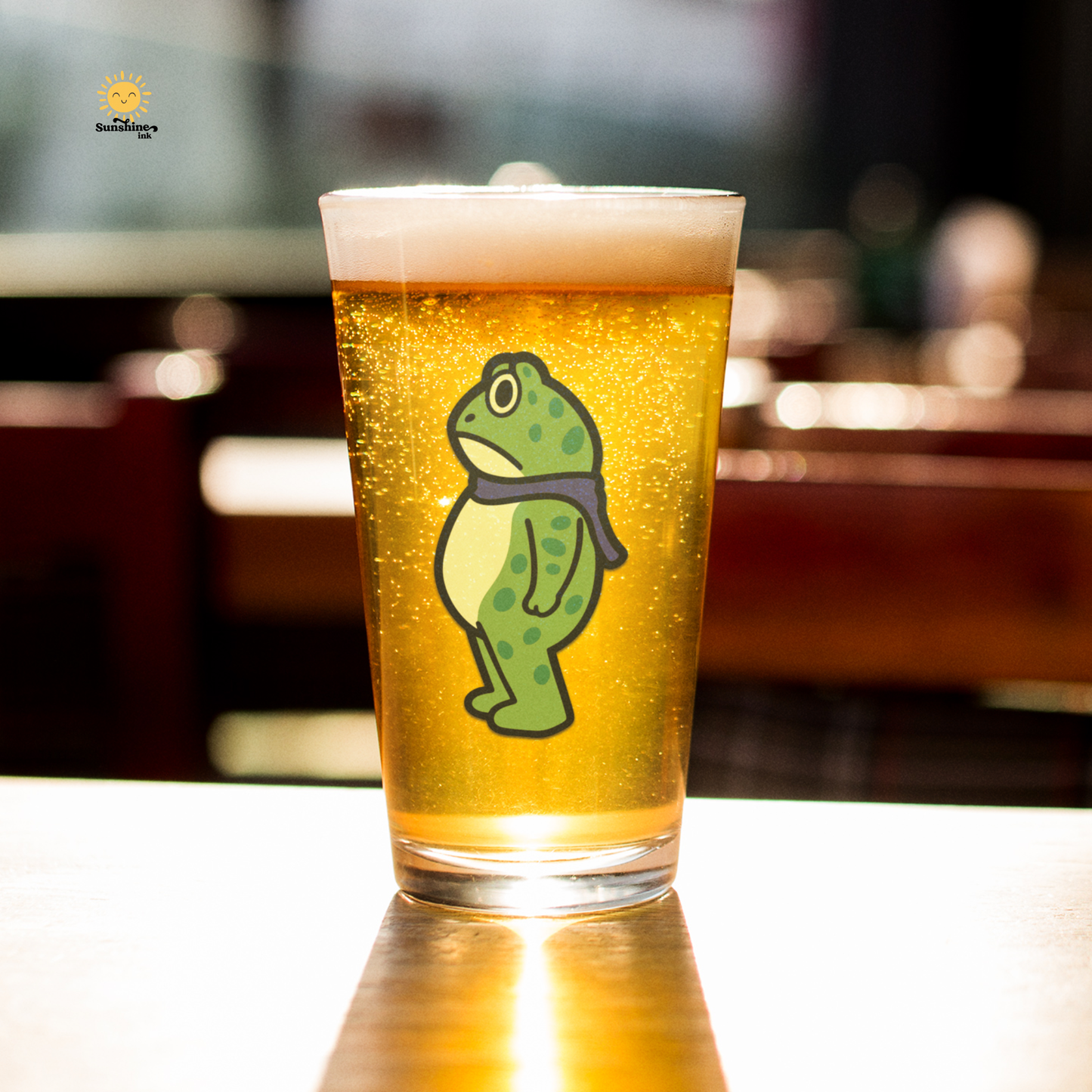 Portland Protest Frog Pint Glass – 16oz Funny Frog Glassware, Dishwasher Safe Beer Glass, Portland Gift